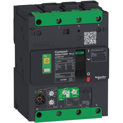 LV426713 | Автоматический выключатель NSXm 160B Micrologic 4.1 3P3d 160A 25кА Elink, Schneider Electric