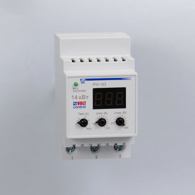 РН-163 | Реле напряжения 63А 220В с вольтметром, Новатек