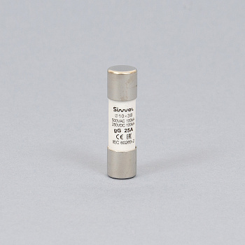 SV1038-25 | Плавкая вставка 25 А, gG, 10х38 мм, 500 В АС/ 250 B DC, Sinvel 