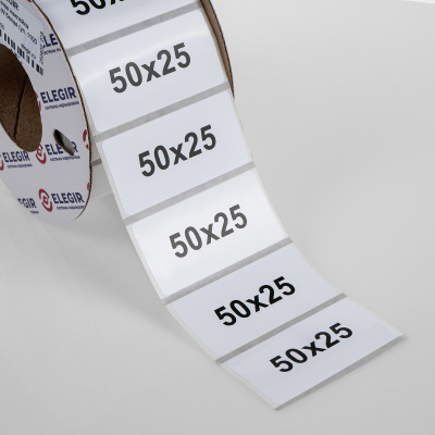 11650250 | Маркировочная наклейка NPP-50х25-W белая (рулон 1100 шт.), Elegir 