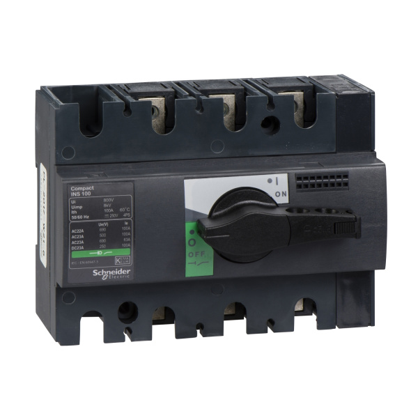 28908 | Выключатель нагрузки INS100 100 A 20кА 3P, Schneider Electric