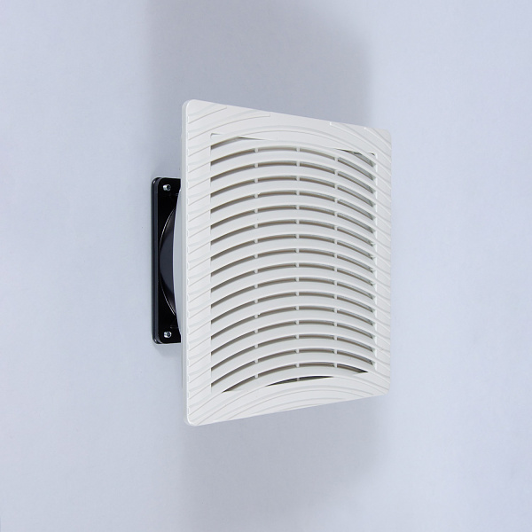 Вентилятор с фильтром 105/126 м3/ч, 220-240В AC, 50/60 Гц, 204x204мм, вырез 177x177мм, цвет RAL7035