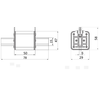 FNH000S-125 | Предохранитель 125 A, габарит 000, gG, 500 B AC/ 250 B DC, боёк, Sinvel