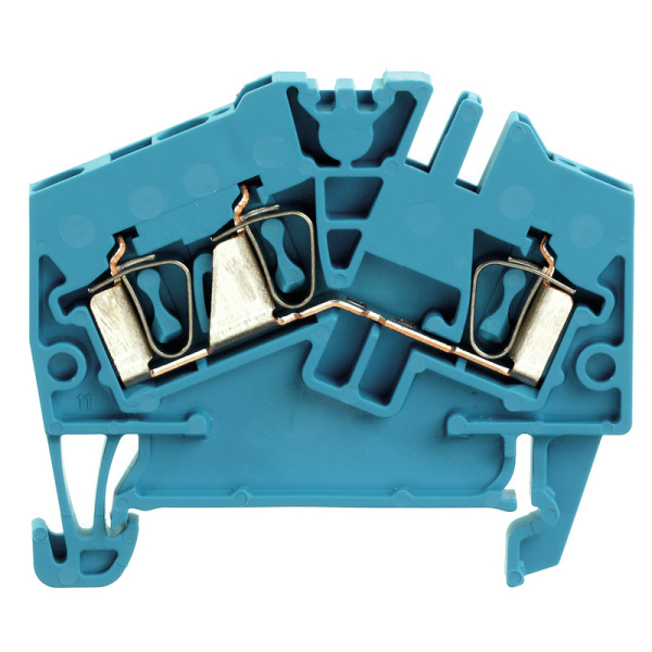 1706040000 | Пружинная клемма 2.5кв.мм ZDU 2.5-2/3AN (3 места вход/выход), синяя, (уп.-100шт.), Weidmuller