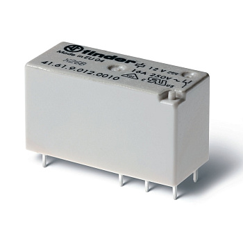 416190124010 | Миниатюрное низкопрофильное реле, серия 41, 12В DC, 16А, 1CO, Finder