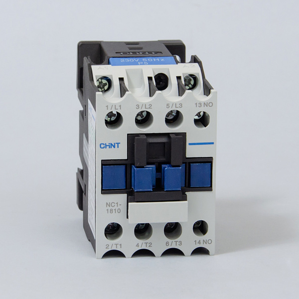 221545 | Контактор NC1-1810 18А 230В/АС3 1НО 50Гц, Chint
