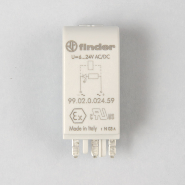 9902002459 | Зеленый LED; 6...24В AC/DC, Finder