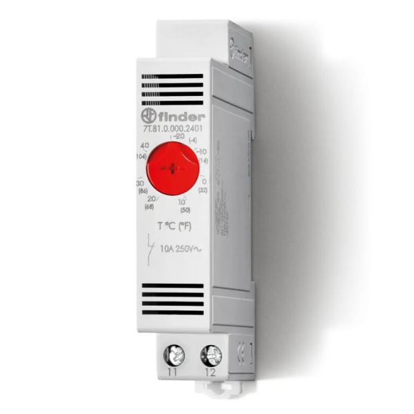 Термостат модульный +0…+60°C, 1 НО, 10А, 250В АС-1
