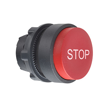 ZB5AL434 | Головка для кнопки, выступающий толкатель, красная, маркировка "STOP", Schneider Electric