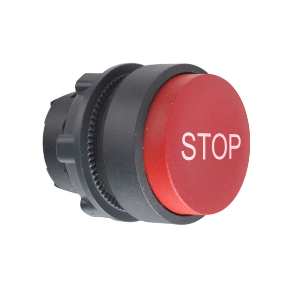 ZB5AL434 | Головка для кнопки, выступающий толкатель, красная, маркировка "STOP", Schneider Electric