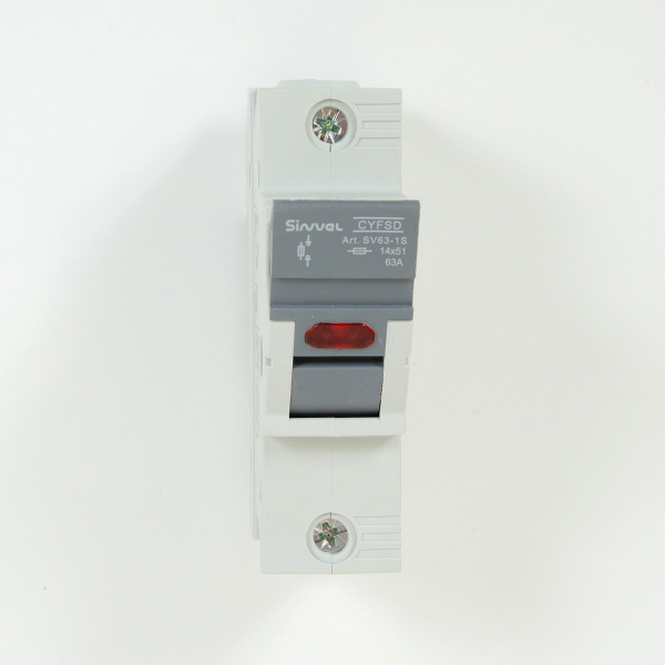 SV63-1S | Модульный ПВР, 63 А, 1Р, для 14х51мм, LED, 690 B AC/ 250 B DC, Sinvel 