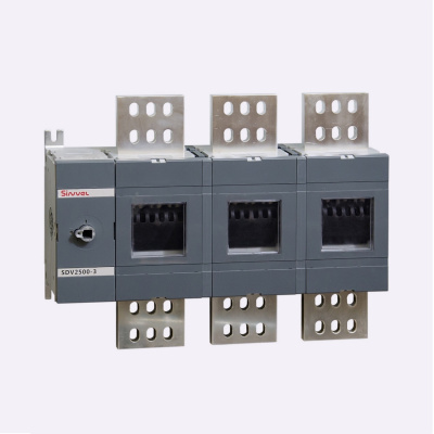 SDV2500-3SH | Выключатель-разъединитель, 2500 А, 3Р, видимый разрыв, межпол расст 140мм, шток 280мм, Метал ручка, Sinvel