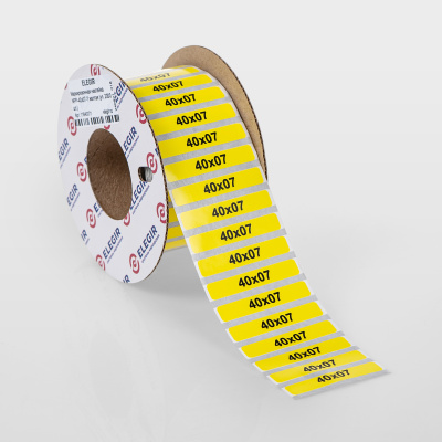 11640071 | Маркировочная наклейка NPP-40х07-Y желтая (рулон 2000 шт.), Elegir 