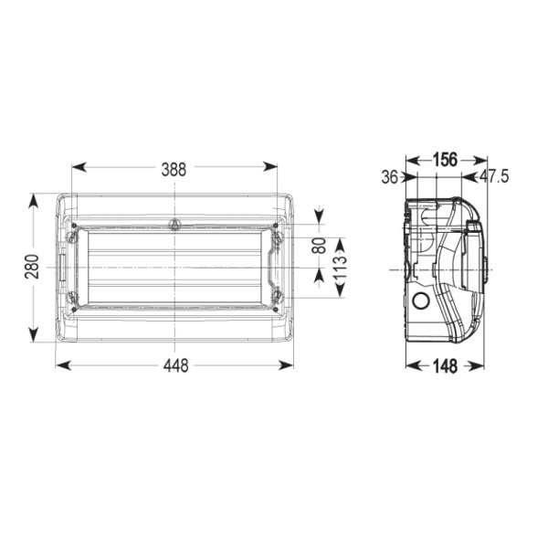 13982 | Щит навесной Kaedra IP65, 18 модулей, 1 ряд, Schneider Electric