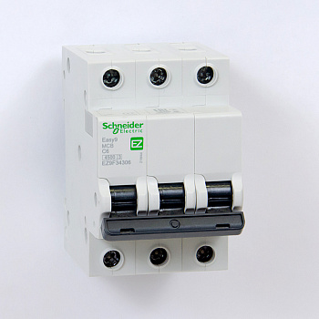 EZ9F34306 | Easy9, 3p, 6А, кривая C, 4,5кА — Автоматический выключатель, Schneider Electric