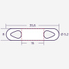 el523315080 | Маркер продеваемый PM-3-15x8 W белый (рул. 2100 шт.), Elegir