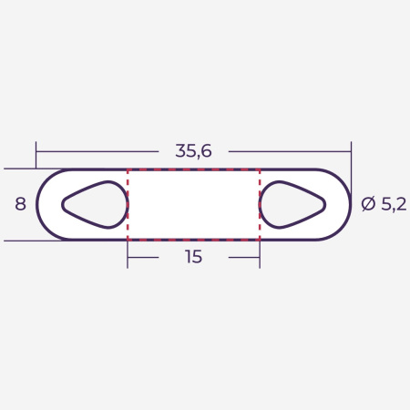 el523315080 | Маркер продеваемый PM-3-15x8 W белый (рул. 2100 шт.), Elegir