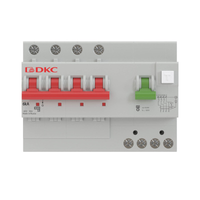 MDV63-42C63-A | АВДТ YON MDV63 3P+N 63A C 30mA 6kA тип A, DKC