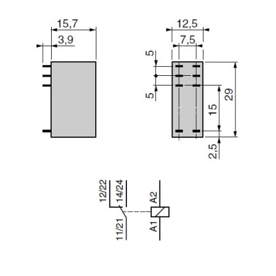 RSB1A160U7 | Миниатюрное реле, серия RSB, 240В AC, 16А, 1CO, Schneider Electric