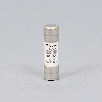 SV1038-16 | Плавкая вставка 16 А, gG, 10х38 мм, 500 В АС/ 250 B DC, Sinvel 