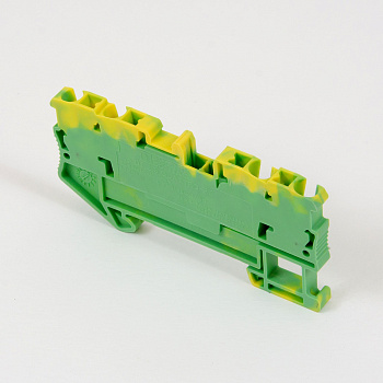3034073 | Клемма DT 2,5-QUATTRO-PE, соединение push-in, 4 вывода, желто-зел., Phoenix Contact