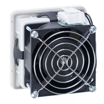 Вентилятор с фильтром 39 м3/ч, 230В AC, Slide 106х106мм, вырез 92x92мм, RAL7035