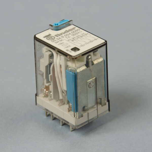 553490240090 | Универсальное реле, серия 55, 24В DC, 7 А, 4CO, Finder