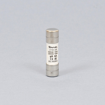 SV1038-6 | Плавкая вставка 6 А, gG, 10х38 мм, 500 В АС/ 250 B DC, Sinvel 