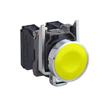 XB4BA51 | Кнопка с возвратом, жёлтая, 1НО, Schneider Electric