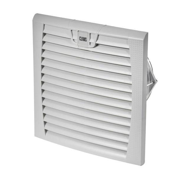 Вентилятор с фильтром 190/230 м3/ч, 200-240В AC, Flip 254х254мм, вырез 223x223мм, RAL7035