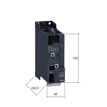 ATV340U15N4E | Преобразователь частоты, серия ATV340, 1,5 кВт, 4 А, перегрузка 150%, 380B, Schneider Electric