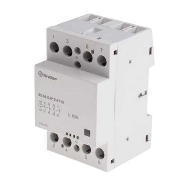 226401204710 | Контактор, 3НО+1НЗ, 63 А, 120В AC/DC, мех.индикатор, AgSnO2, Finder