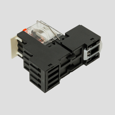 HF18-024AC-4 | Комплект реле: колодка винт;пластиковая клипса;маркер + реле Hongfa 4CO 6A; AgNi; катушка 24B AC