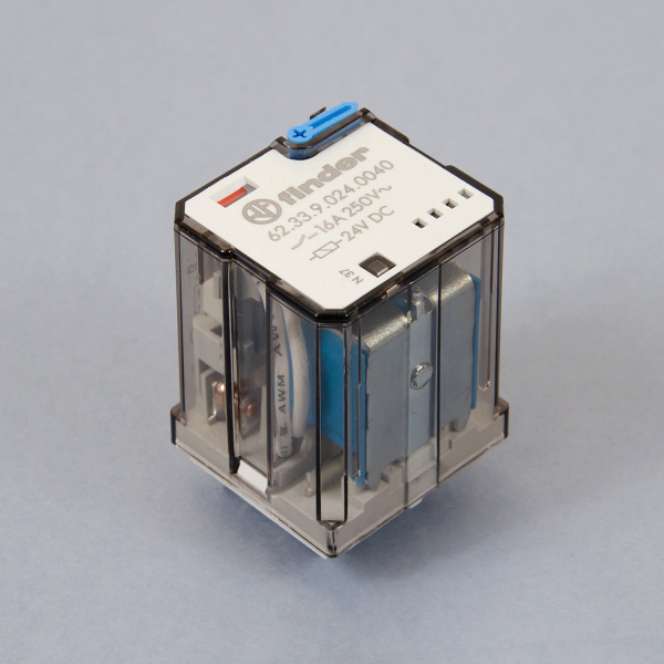 623390240040 | Силовое реле, серия 62, 24В DC, 16A, 3CO, Finder