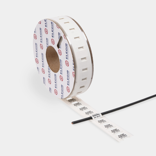 21506610  | Маркер плоский MFSS-2X-6-15/1-W белый, длина маркера 15мм, Ø 6-3мм, 1,5-6 кв.мм (рулон - 700 шт.), Elegir 