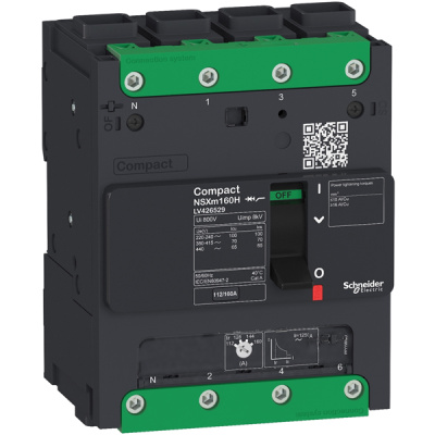 LV426329 | Автоматический выключатель NSXm 160F TM-D 4P4d 160A 36кА Elink, Schneider Electric