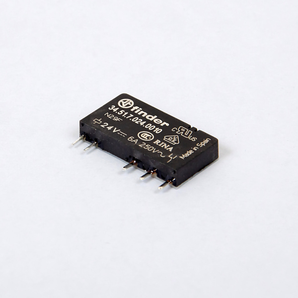 345170240010 | Миниатюрное реле, серия 34, 24В DC чувств., 6А, 1CO, Finder
