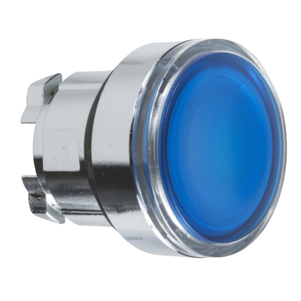 ZB4BW363 | Головка кнопки с подсветкой, синяя, заподлицо, Schneider Electric