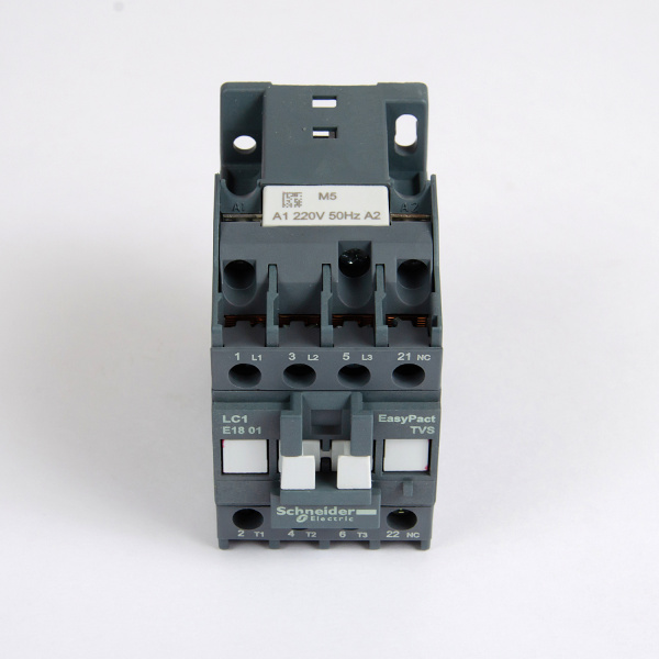 LC1E1801M5 | Контактор, серия EasyPact TVS, 3P, 18А, 1НЗ, управление 220В AC, Schneider Electric