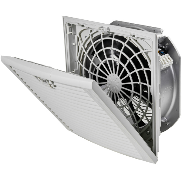 Вентилятор с фильтром 790/1150 м3/ч, 200-240В AC, Flip 323х323мм, вырез 292x292мм, RAL7035