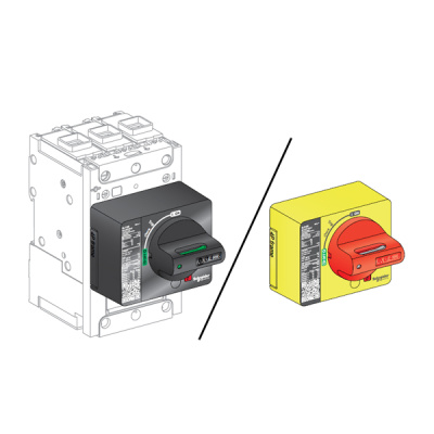 LV426930 | Прямая поворотная рукоятка, чёрная NSXm, Schneider Electric