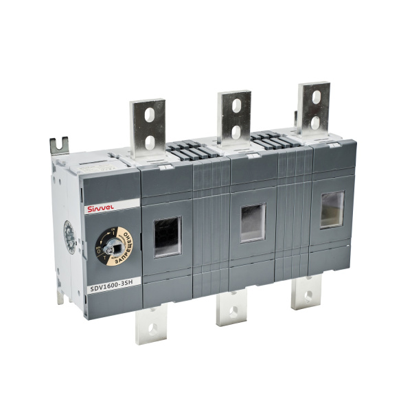 SDV1600-3SH | Выключатель-разъединитель, 1600 А, 3Р, видимый разрыв, межпол расст 140мм, шток 280мм, Метал ручка, Sinvel