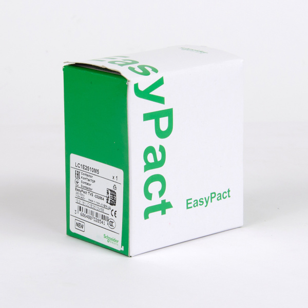LC1E2510M5 | Контактор, серия EasyPact TVS, 3P, 25А, 1НО, управление 220В AC, Schneider Electric
