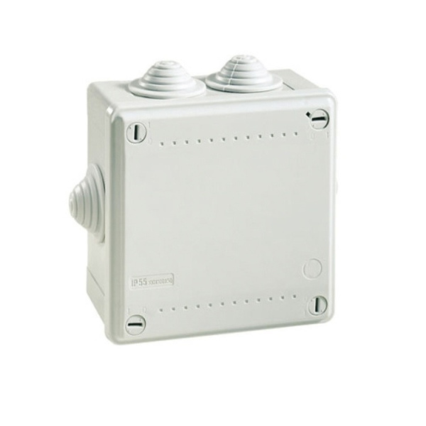dkc53800 | Коробка ответвительная с 8+2 кабельными вводами д.25/20 мм, IP55, 100х100х50 мм, DKC