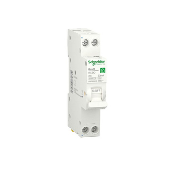 R9D88606 | Дифференциальный автомат Resi9 1P+N 6А, кривая С, 30мА, тип A, 6кА, 18мм, Schneider Electric