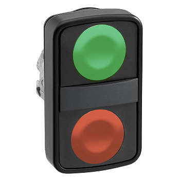 ZB4BA73407 | Головка кнопки двойная без маркировки, зелёная/красная, Schneider Electric