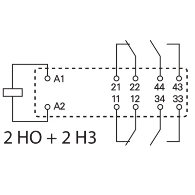 501490124220 | Реле безопасности 50 серии, 2НО+2НЗ, катушка 12В DC, 10 шт, Finder