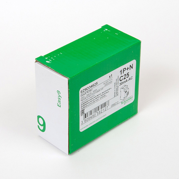  | Дифференциальный автомат Easy9, 1p+N 25А, кривая C, 30мА, тип AC, 4,5кА, Schneider Electric