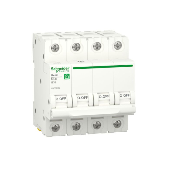 R9F02432 | Автоматический выключатель кривая B 32А 4P 6кА, Schneider Electric