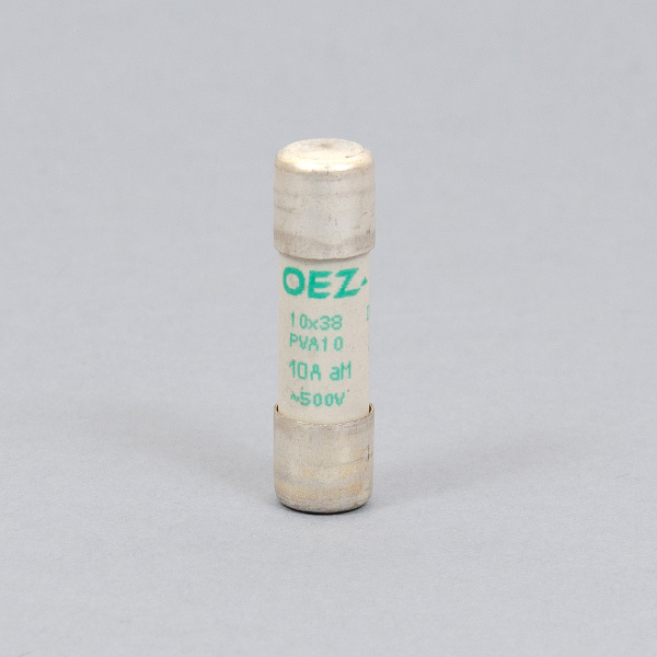 OEZ:40765 | Плавкая вставка, серия PV, 10А, кривая aM, размер 10x38мм, OEZ 
